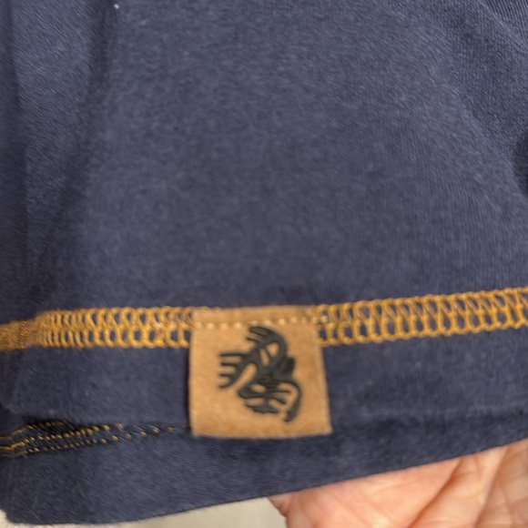 Legendary Whitetails Men's Recluse Henley SZ L Navy/tan EUC cotton layer fall - Picture 5 of 7